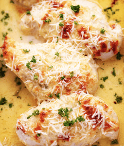 Tender Creamy Baked Asiago Chicken - Yummy Tummy Zone